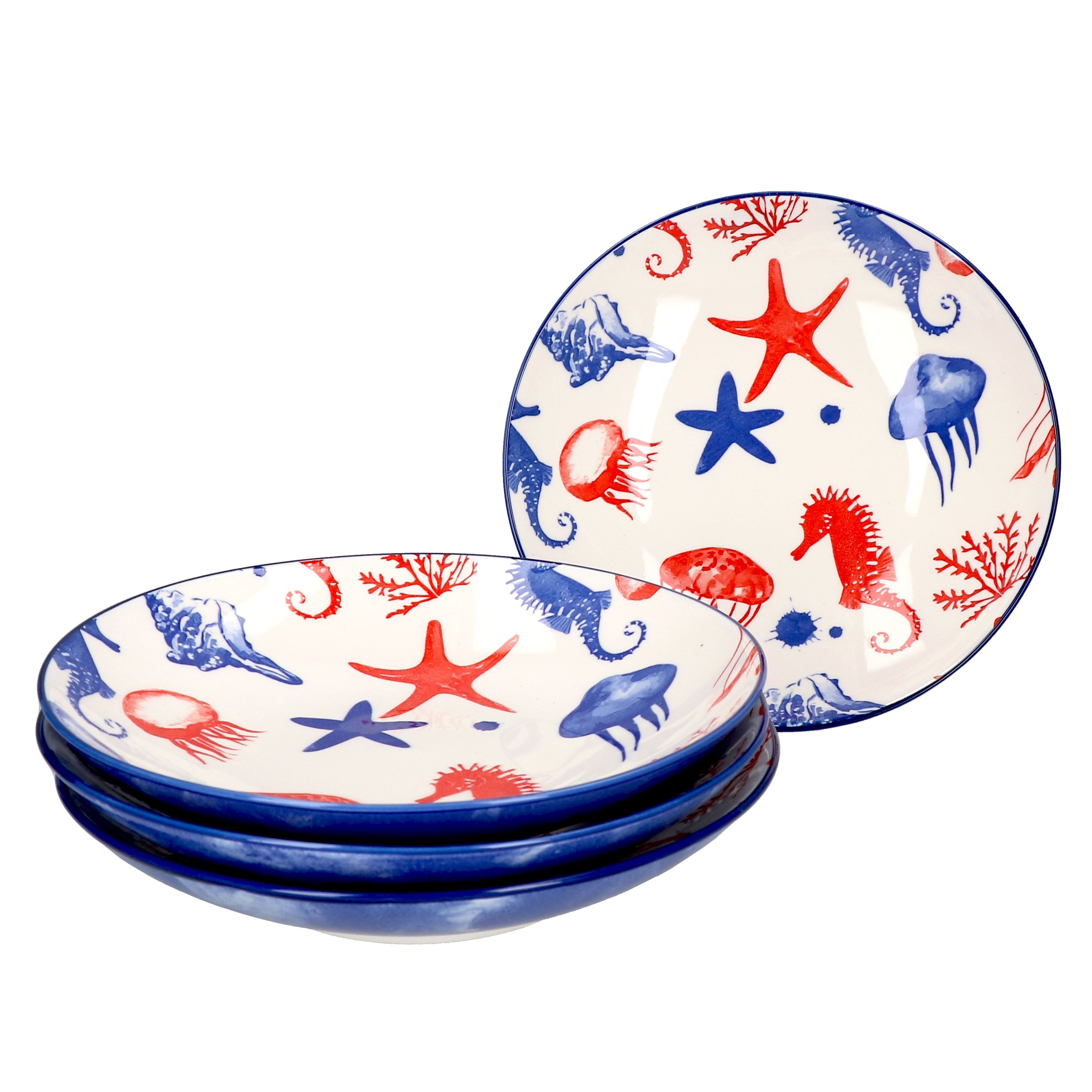 Ritzenhoff & Breker Suppenteller 4er Set Suppenteller 21,5cm Seestern Seaside - Ritzenhoff 270143