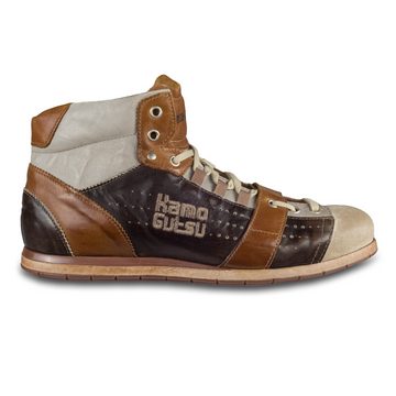 Kamo-Gutsu Leder Sneaker Stiefel, braun/beige (TIFO-105 panna pietra naturale) Sneaker Handgefertigt in Italien