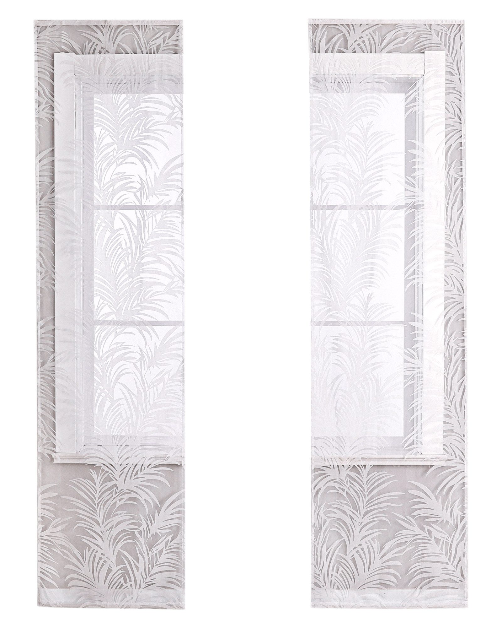 Joyswahl Gardine (2 St), Klettband, transparent, Ausbrenner Design, Dekoschals