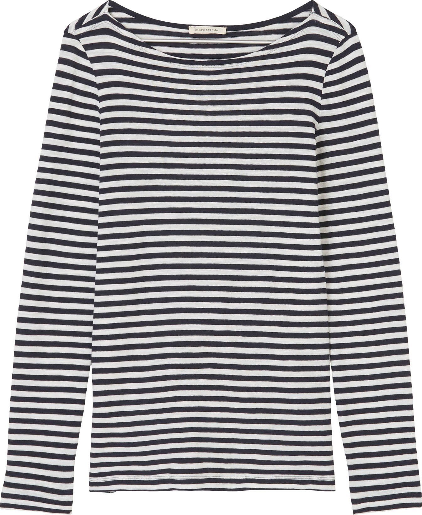 Marc O'Polo Langarmshirt mit leichtem U-Boot-Ausschnitt günstig online kaufen
