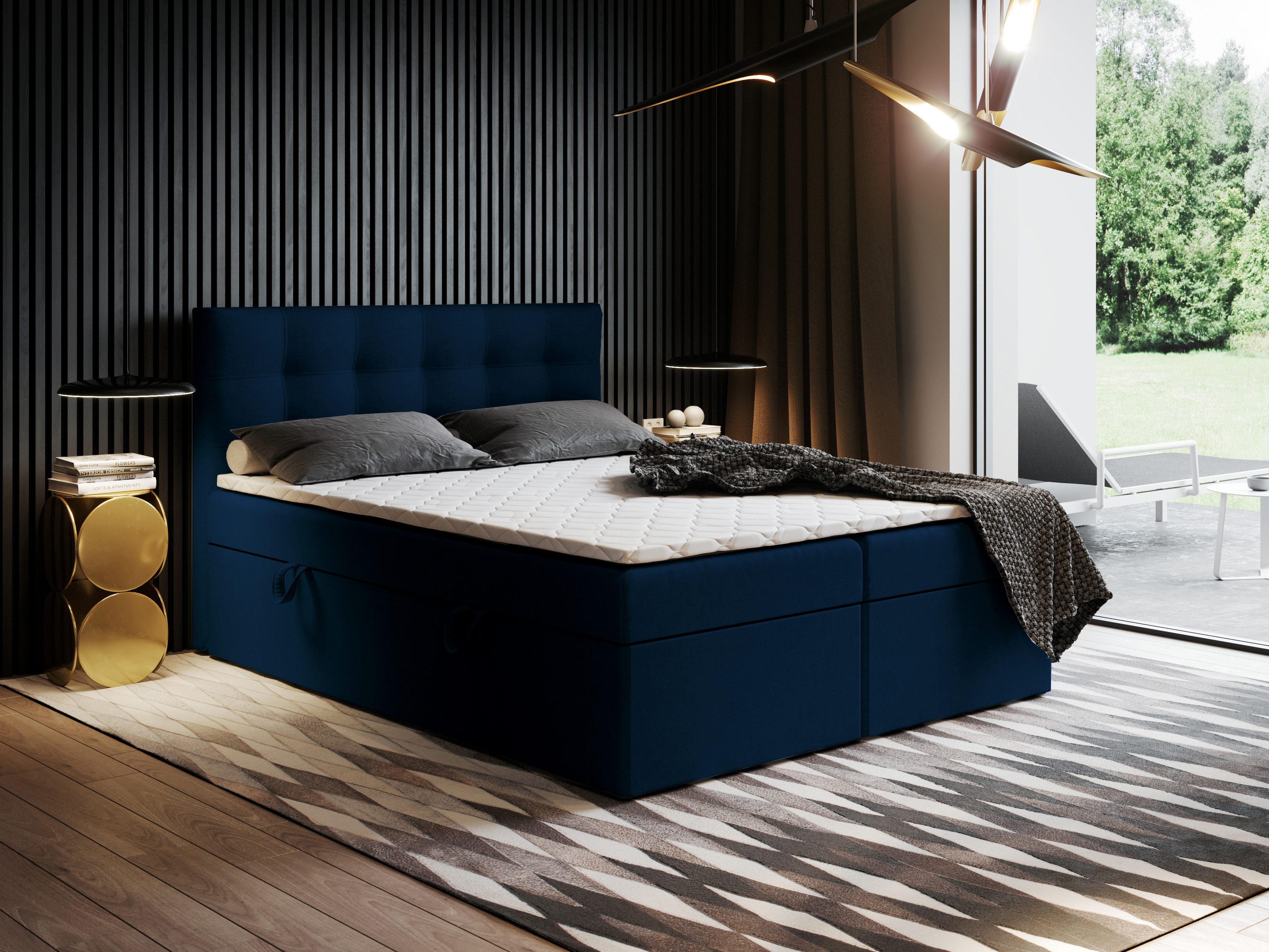 Godre Boxspringbett mit Bettkasten Ewora 140x200 günstig online kaufen
