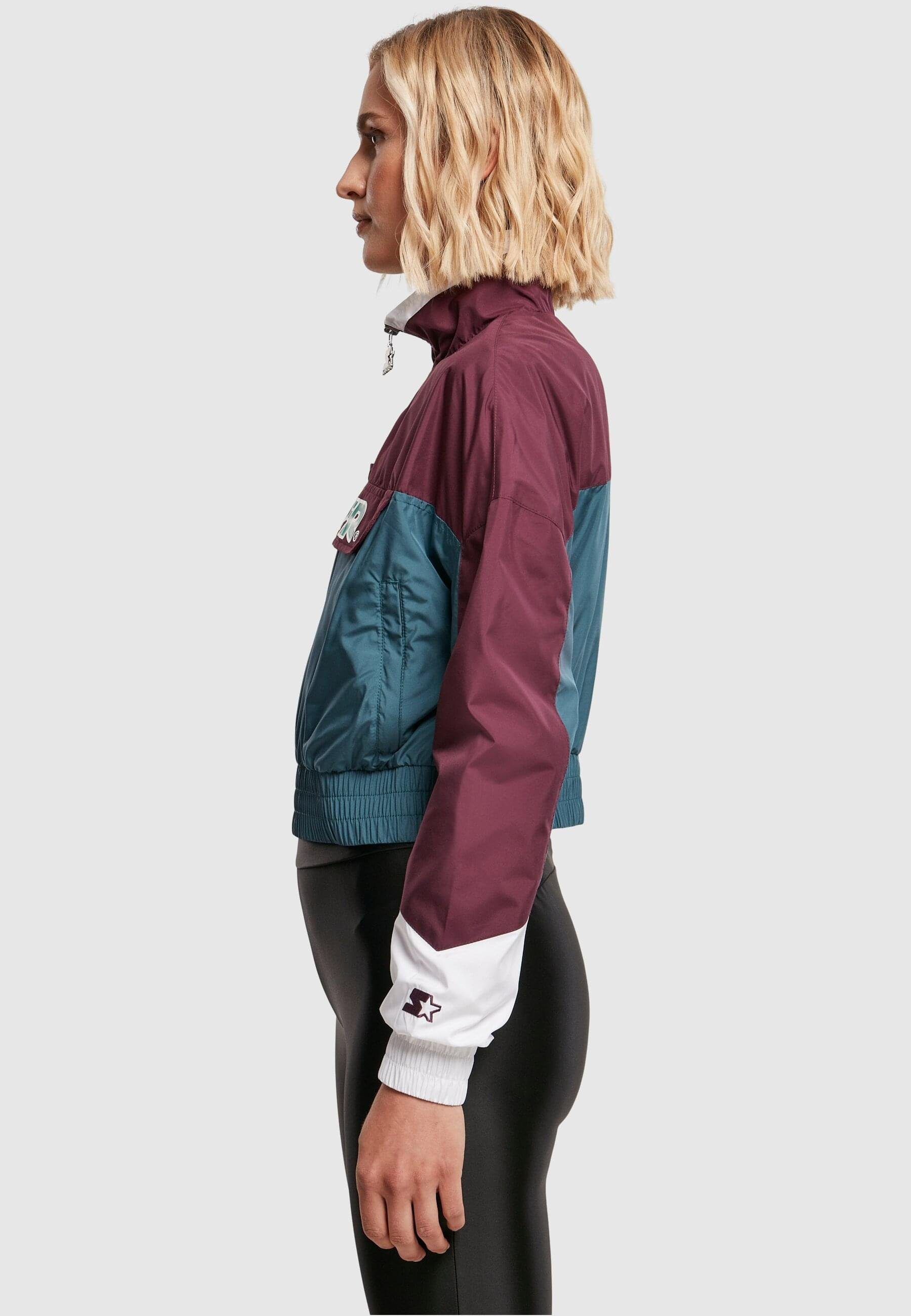 Starter Black Outdoorjacke Starter Pull (1-St) Damen Jacket Over Label Colorblock Ladies darkviolet/teal