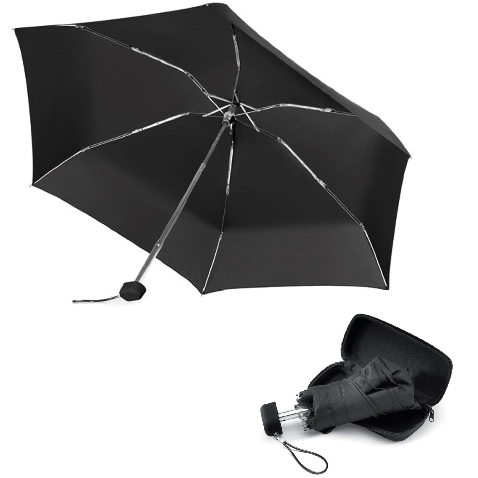 Taschenregenschirm, 19cm, windfest stabil, Regenschirm schnelltrocknend Taschenregenschirm ultraleicht, Mini Bestlivings geschlossen und