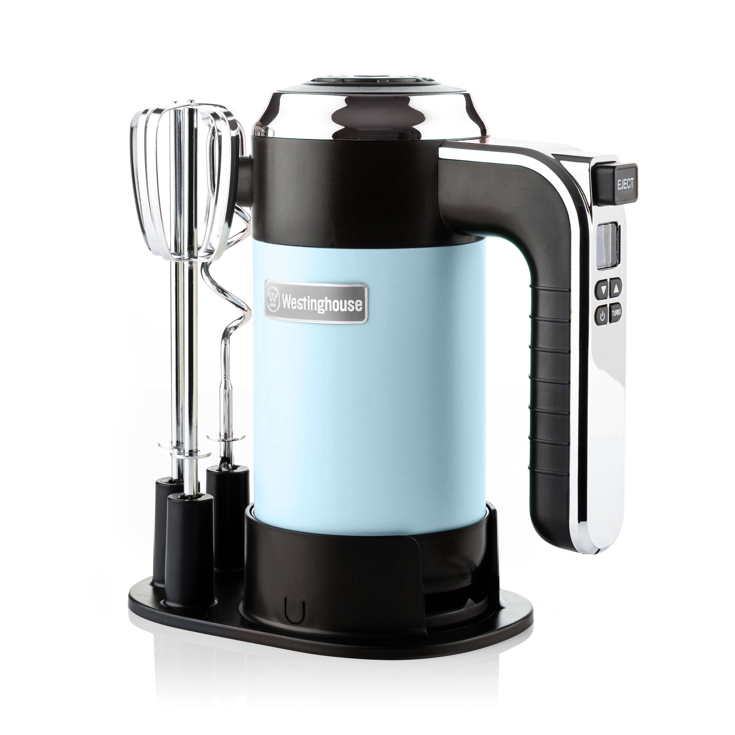 Westinghouse Handmixer WKHM250 Retro, 350 W, 6 Stufen, Spülmaschinenfeste Teile, LED-Display