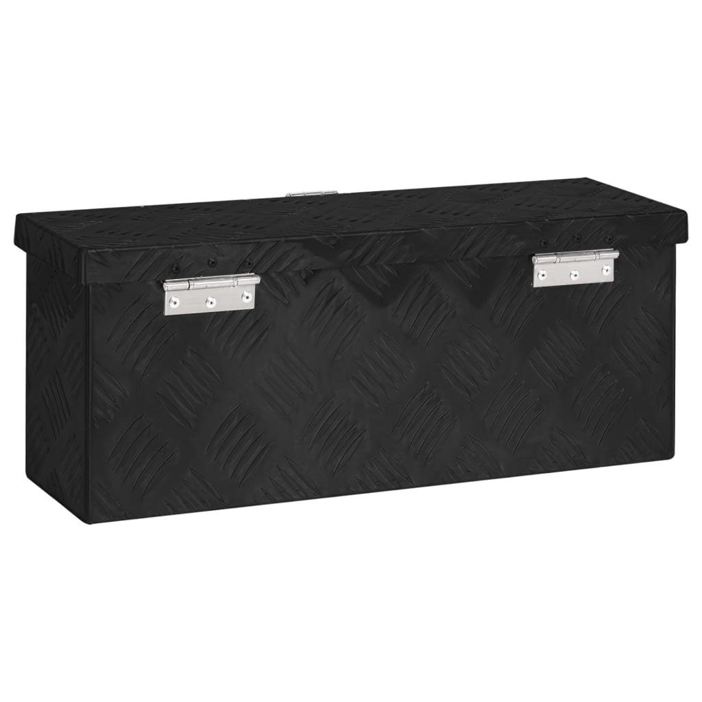(1 Aufbewahrungsbox cm St) Werkzeugbox 50x15x20,5 Aluminium Schwarz vidaXL