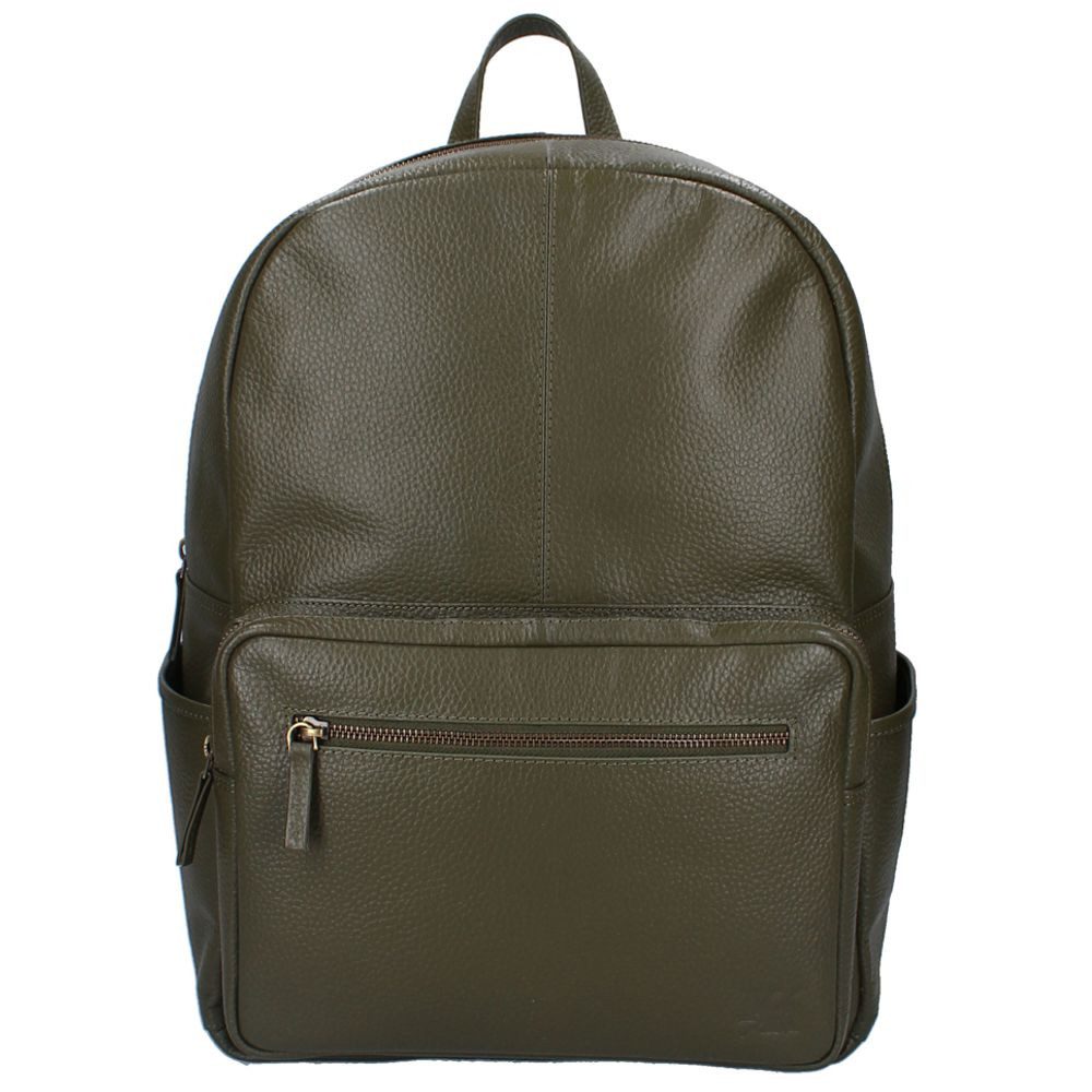 Vadobag Wickeltasche Grüner Baby Wickel-Rucksack Echt Leder mit Wickelunterlage