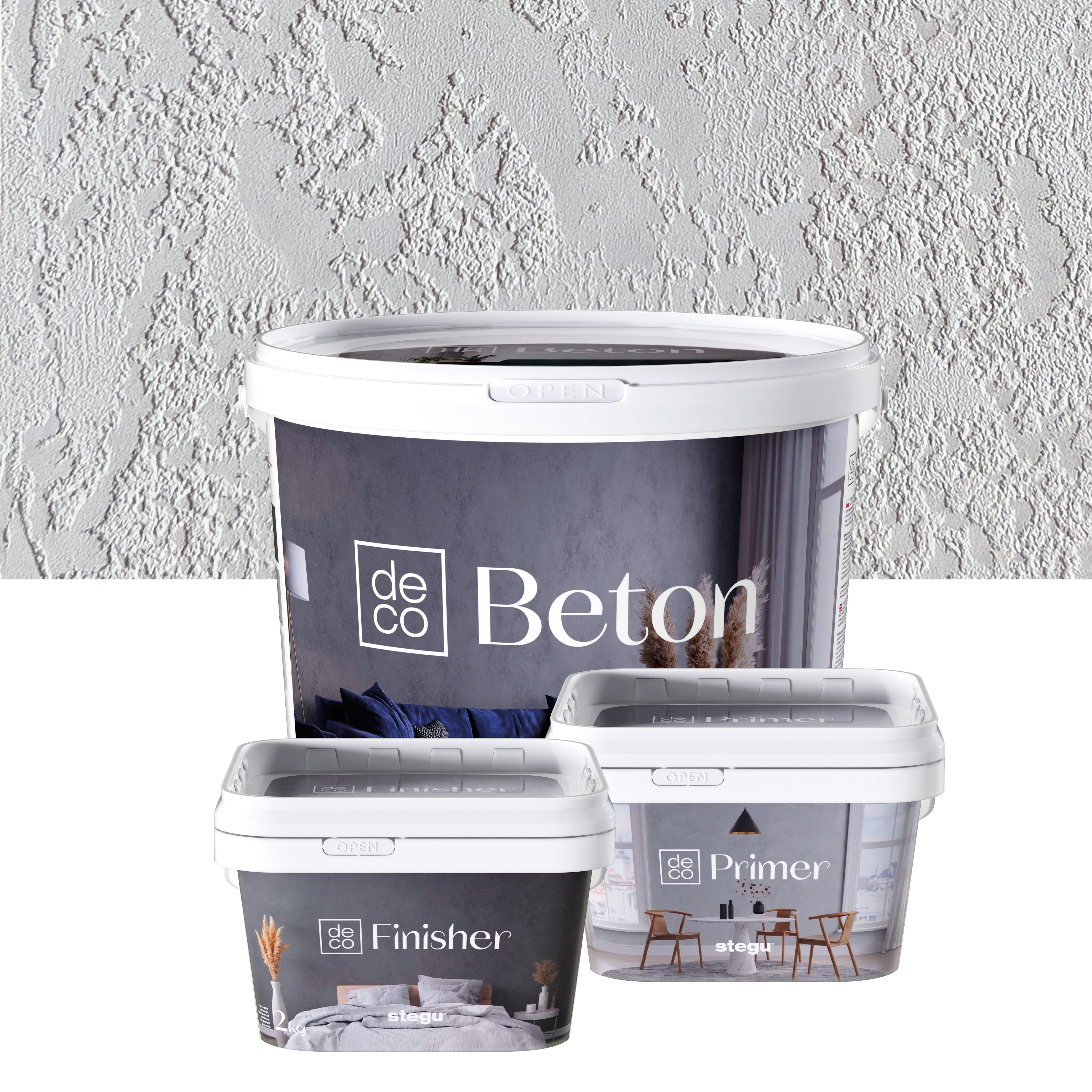 Stegu Baueimer Kunstharzputz DECO Beton set