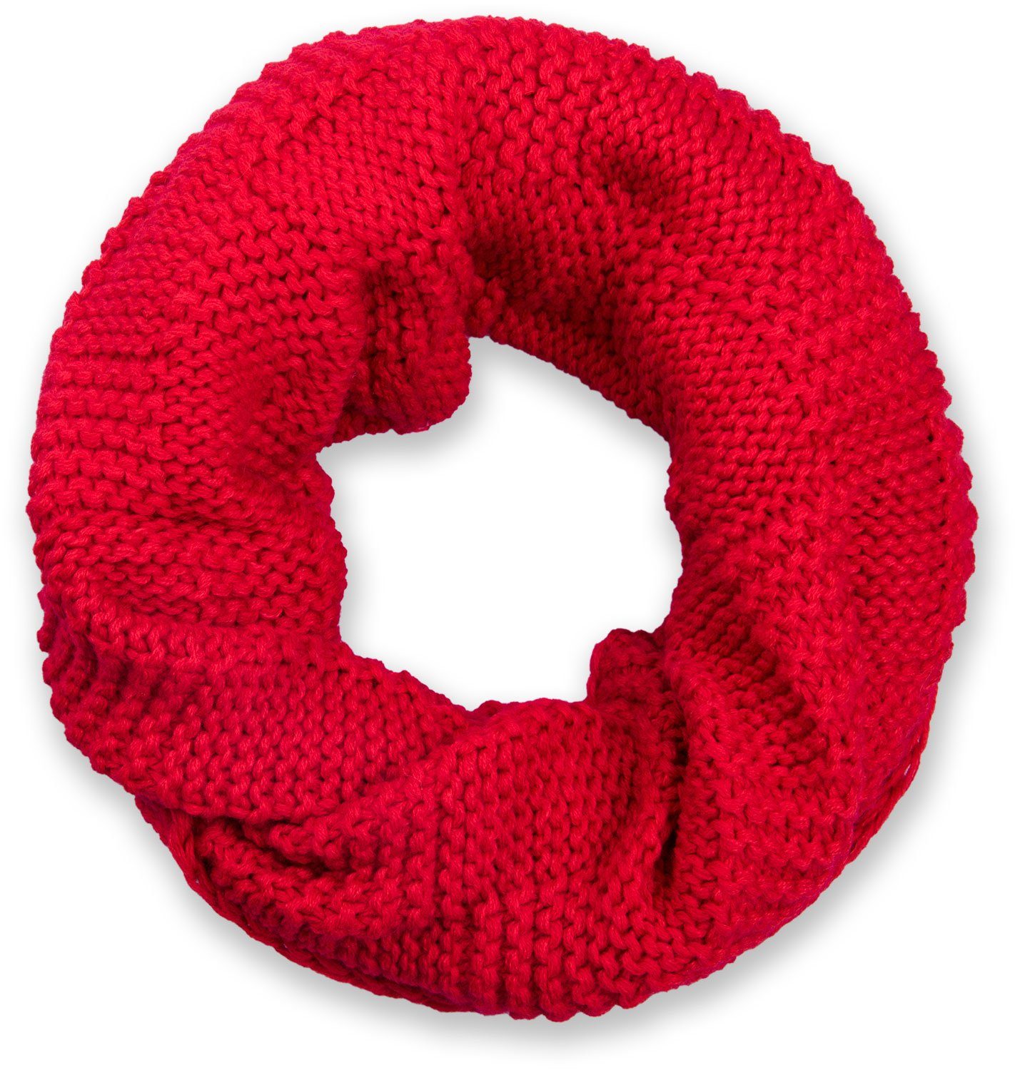Strickschal Feinstrick Loop mit Patentmuster