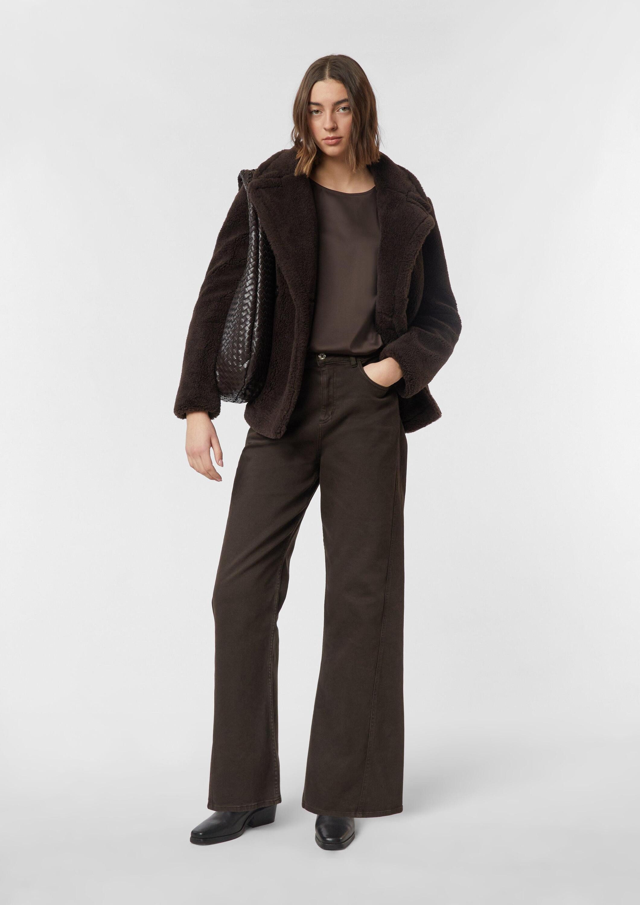 comma Kurzarmbluse Bluse Satinbluse mit 3/4-Ärmeln