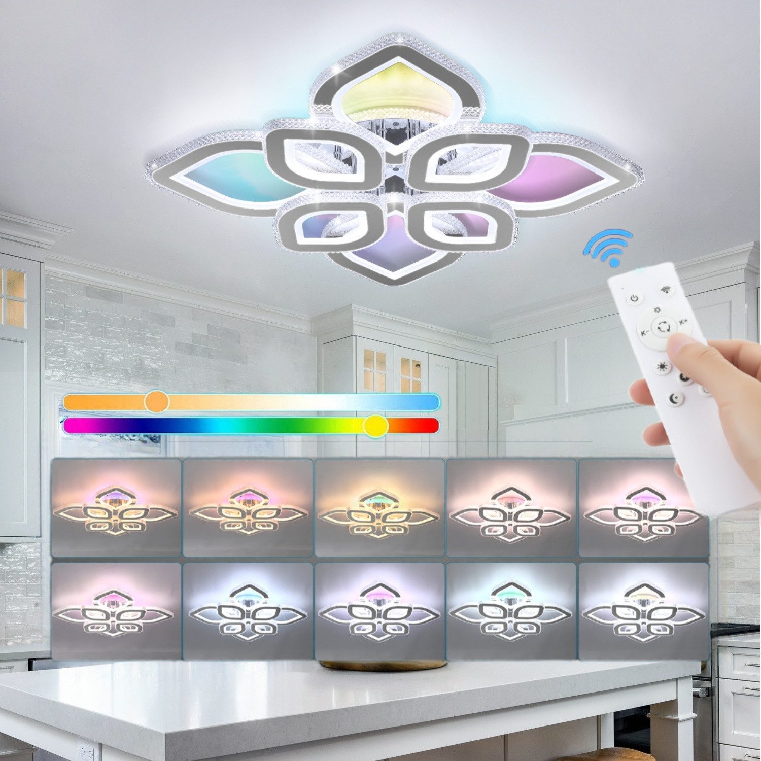 LETGOSPT Deckenleuchte 32W Modern LED Deckenlampe günstig online kaufen