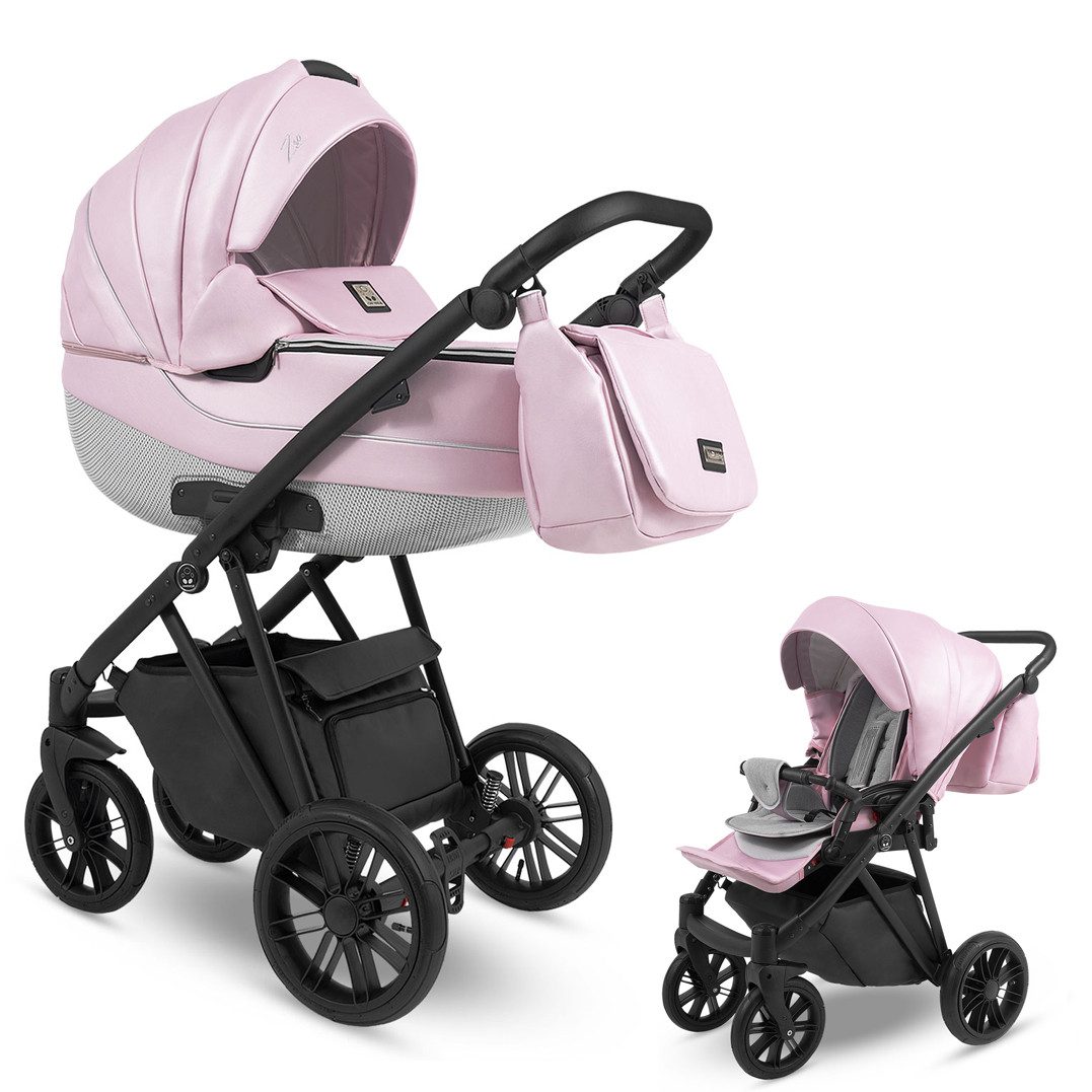 BabyMerc Kombi-Kinderwagen Vip Lux 2 in 1 inkl. Sportsitz und umfangreichem Zubehör in 8 Farben