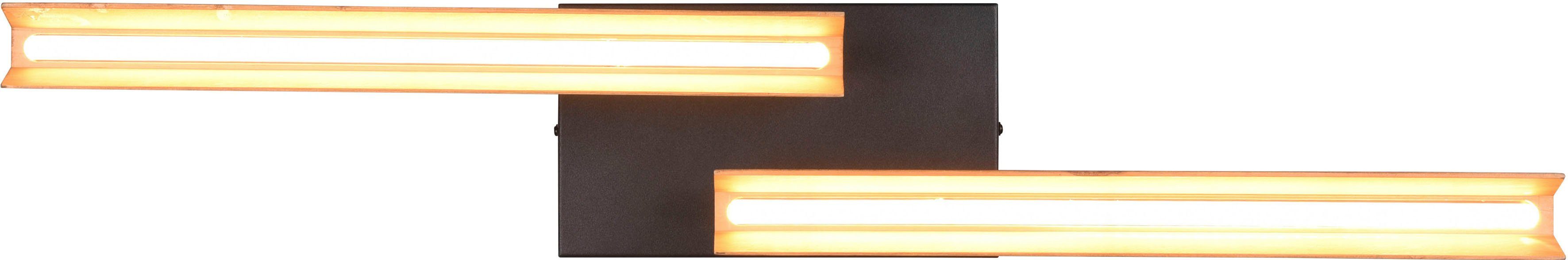 LED 3 Holz LED + Dimmfunktion, Deckenlampe TRIO integriert, warmweiß Leuchten fest LED Kerala, Metall, Deckenleuchte aus Dimmstufen, schwenkbar, mehrere Helligkeitsstufen, Warmweiß,