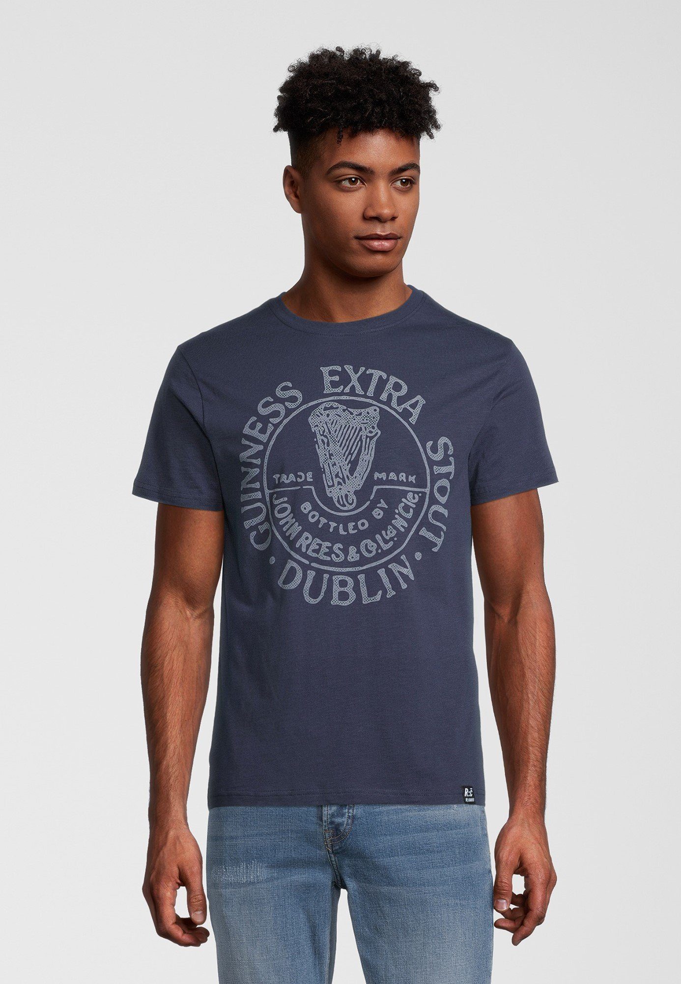 Recovered T-Shirt Guinness Dublin Stamp Navy GOTS zertifizierte Bio-Baumwolle | T-Shirts