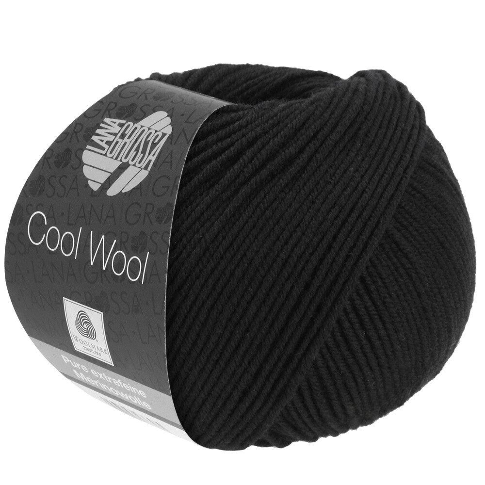 LANA GROSSA COOL WOOL pflegeleichtes Strickgarn extrafeine Merinowolle Häkelwolle, 160 m (Strickgarn aus extrafeiner Merinowolle, kuschelig weich und pflegeleicht), 50 g