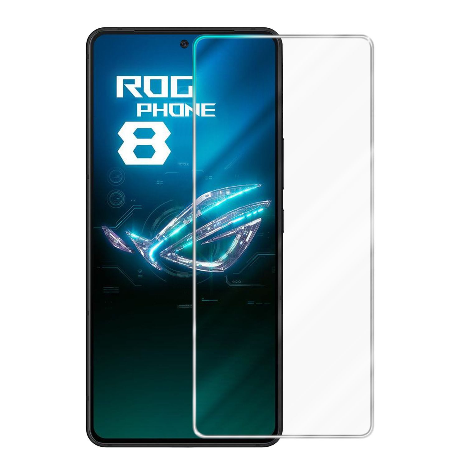Cadorabo Schutzfolie für Asus ROG Phone 8 / 8 Pro Schutzfolie, (1-St), Schutzfolie Panzer Folie (Tempered) Display Schutzglas 3D Touch