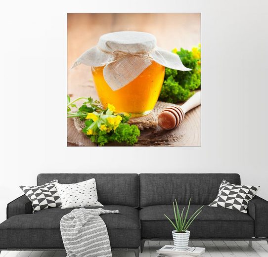 Posterlounge Wandbild, Honigtopf und Honig-Stick | OTTO