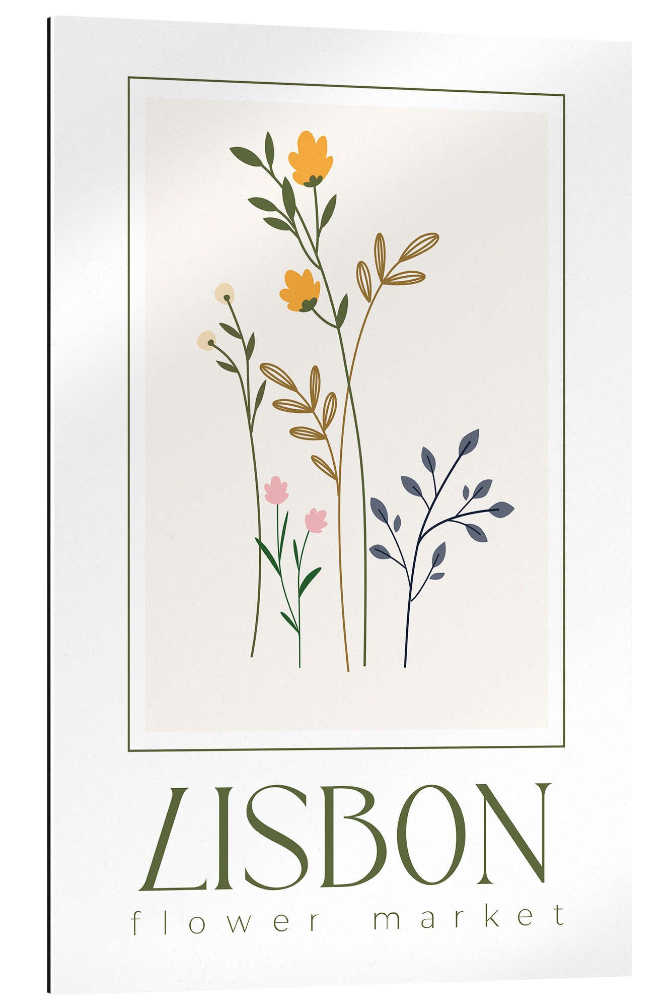 Posterlounge Wandbild Flower Market Lisbon, Pineapple Licensing, erhältlich als Poster, Leinwandbild, Wandsticker oder Acrylglasbild