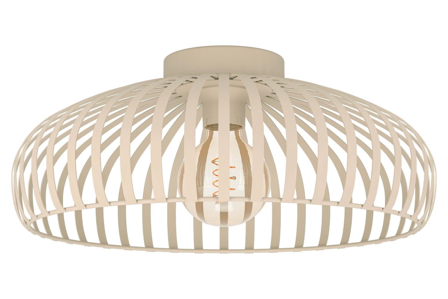 EGLO Deckenleuchte MOGANO, Ø 43 cm, 1-flammig, Sandfarben, Metall, ohne Leu günstig online kaufen