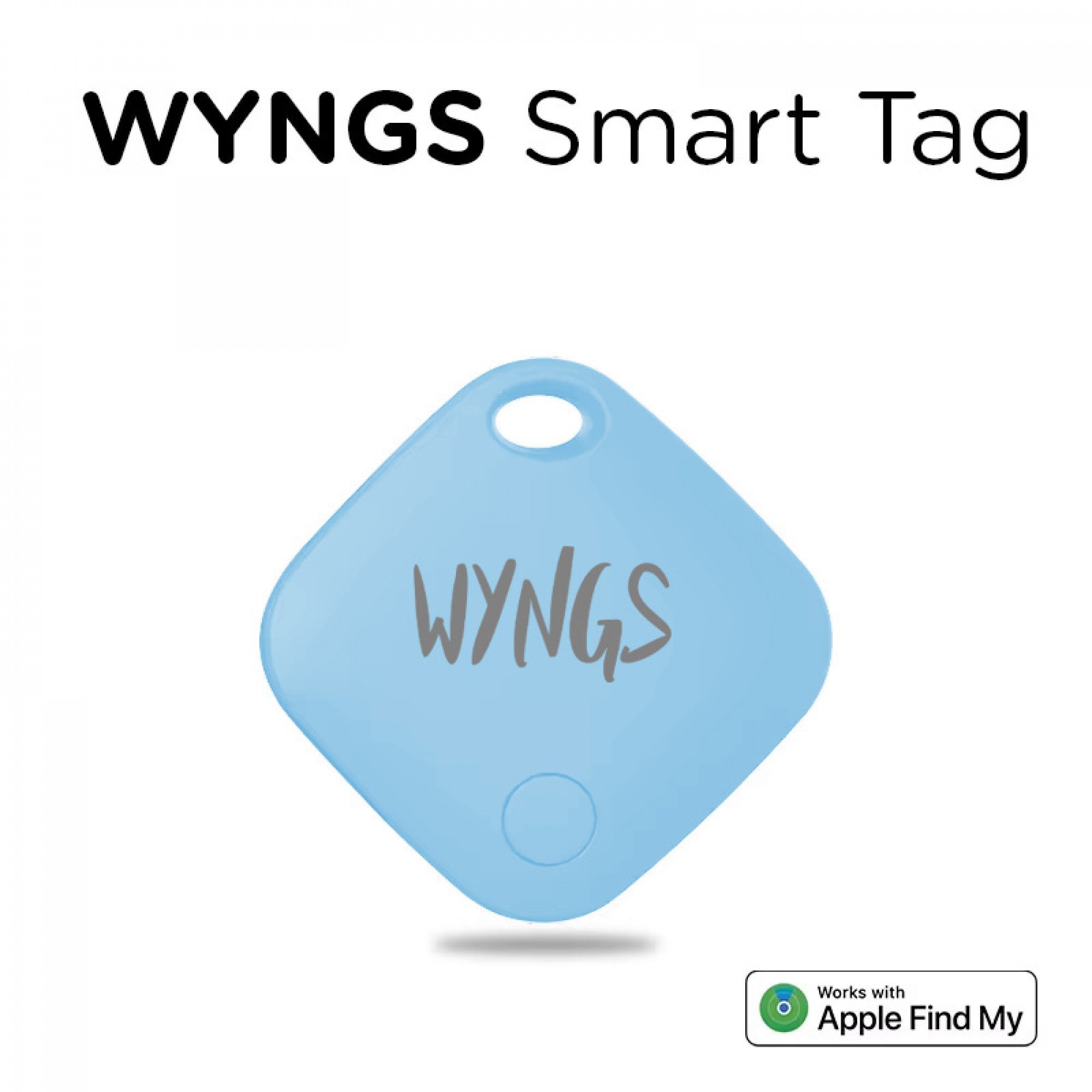 WYNGS Air Tag Schlüsselfinder Blau – Kompatibel mit Apple 'Wo ist?' & iOS GPS-Tracker