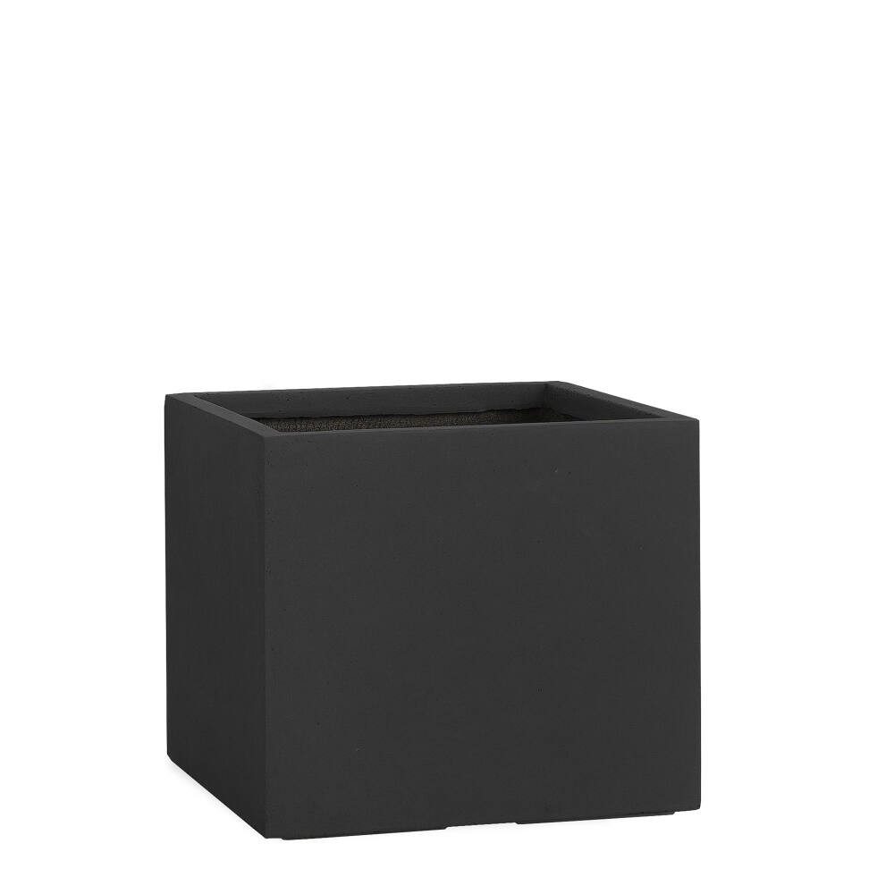 Pflanzwerk® Pflanzkübel CUBE Premium Fiberglas Blumenkübel Frostbeständig mit Lotus-Effekt, Lotus-Effekt - Handgefertigt - Eckig - Frostbeständig
