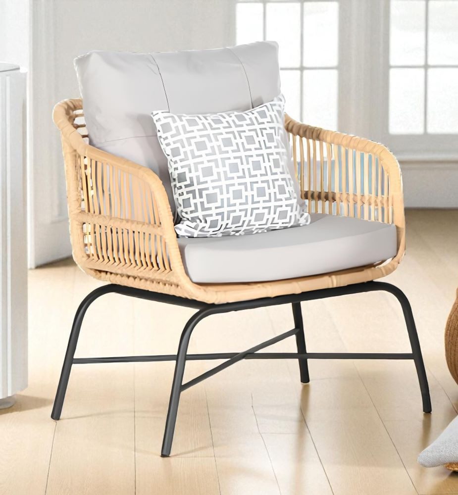 Xlmoebel Gartensessel Hochwertiger Lounge-Sessel mit Polsterung für den Garten, Veranda, Hergestellt in Europa