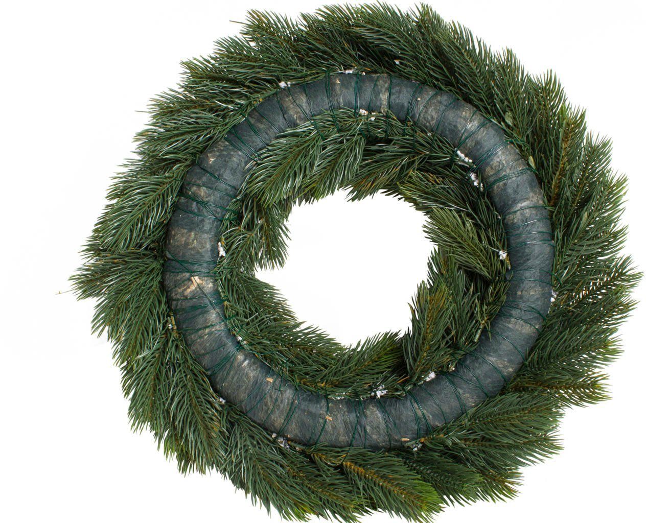 Kunstkranz Edel-Adventskranz einseitig Tanne, Botanic-Haus, Höhe 10 cm