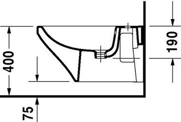 Duravit WC-Komplettset Duravit Wand-Bidet DURASTYLE m ÜL HLB 37