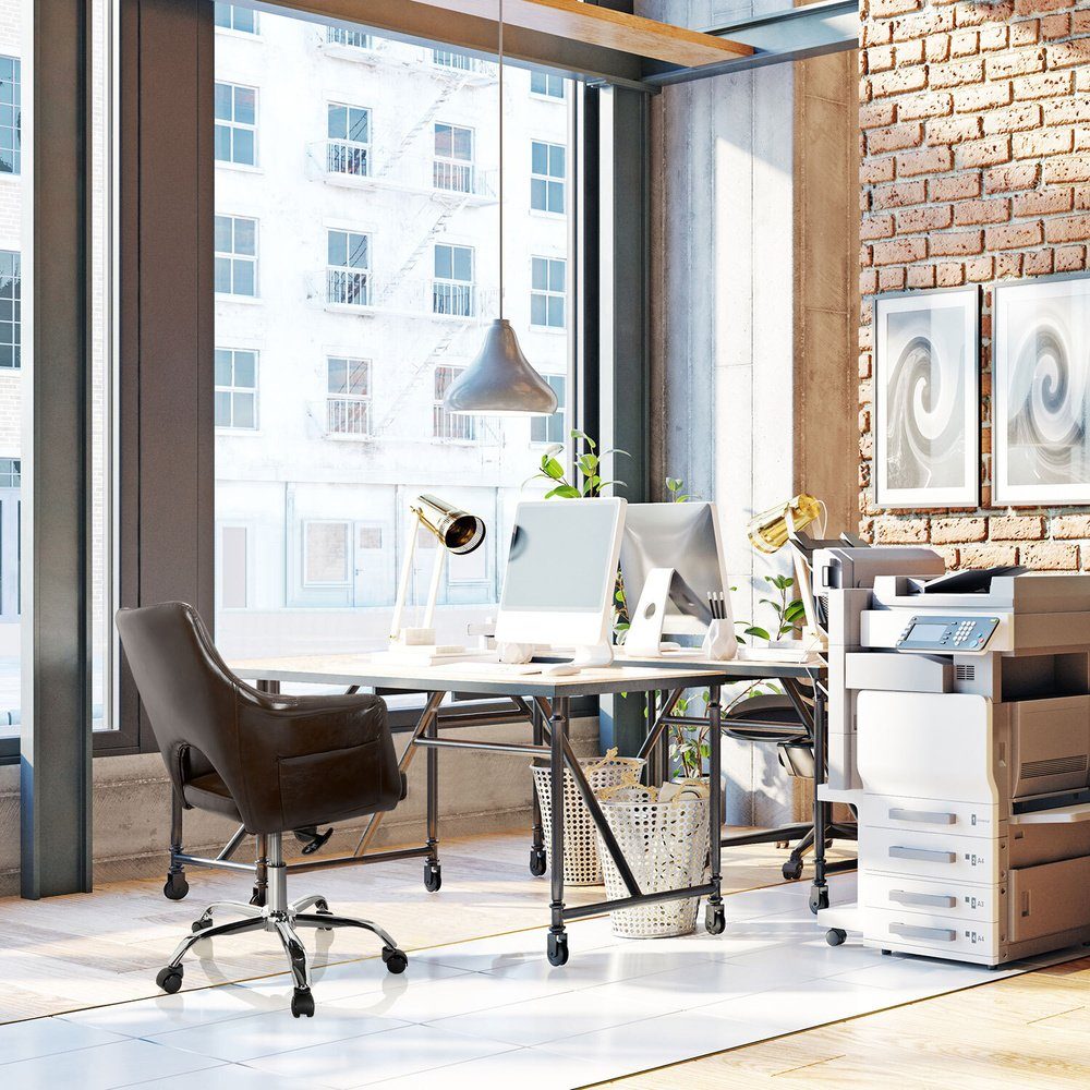 ergonomisch Drehstuhl Bürostuhl RELAX ZH Schreibtischstuhl Kunstleder MyBuero (1 St), Home Dunkelbraun Office