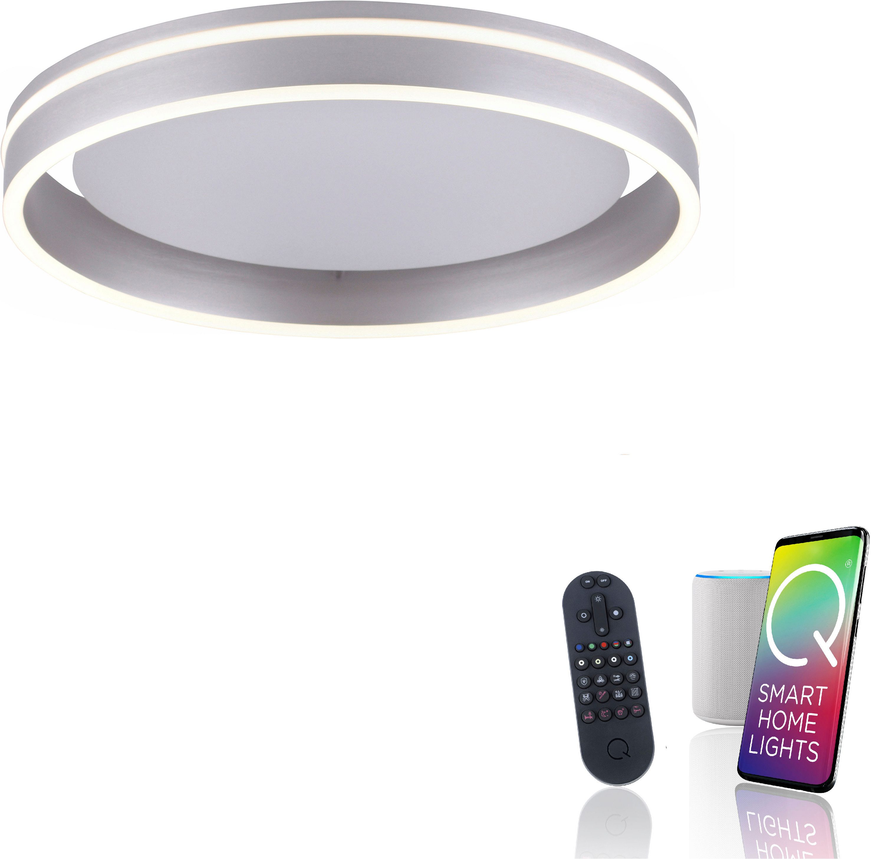 Neuhaus Q SMART HOME LIGHTS LED Deckenleuchte Q-VITO, Smart Home, LED fest integriert, warmweiß - kaltweiß