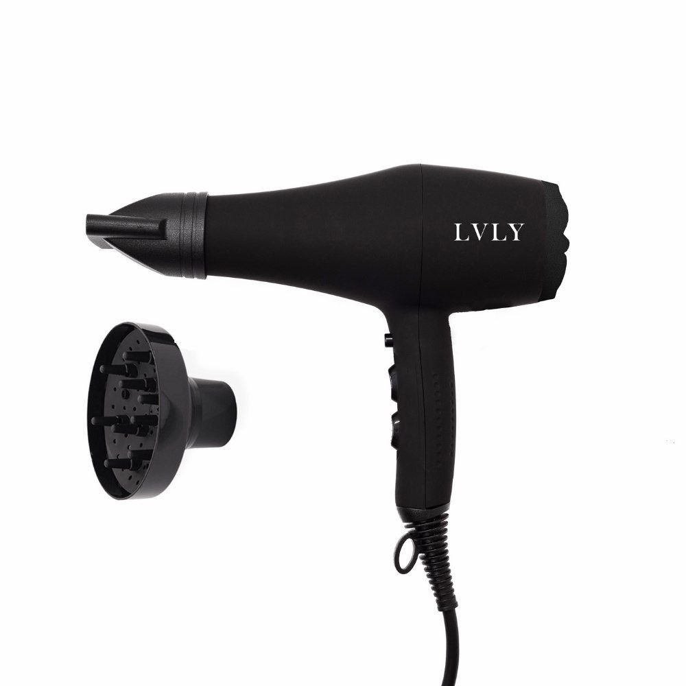 LVLY Haartrockner Haarföhn, 2200,00 W, inkl. Stylingdüse, Diffusor & Haarbürste - 3 Modi, Hair Dryer