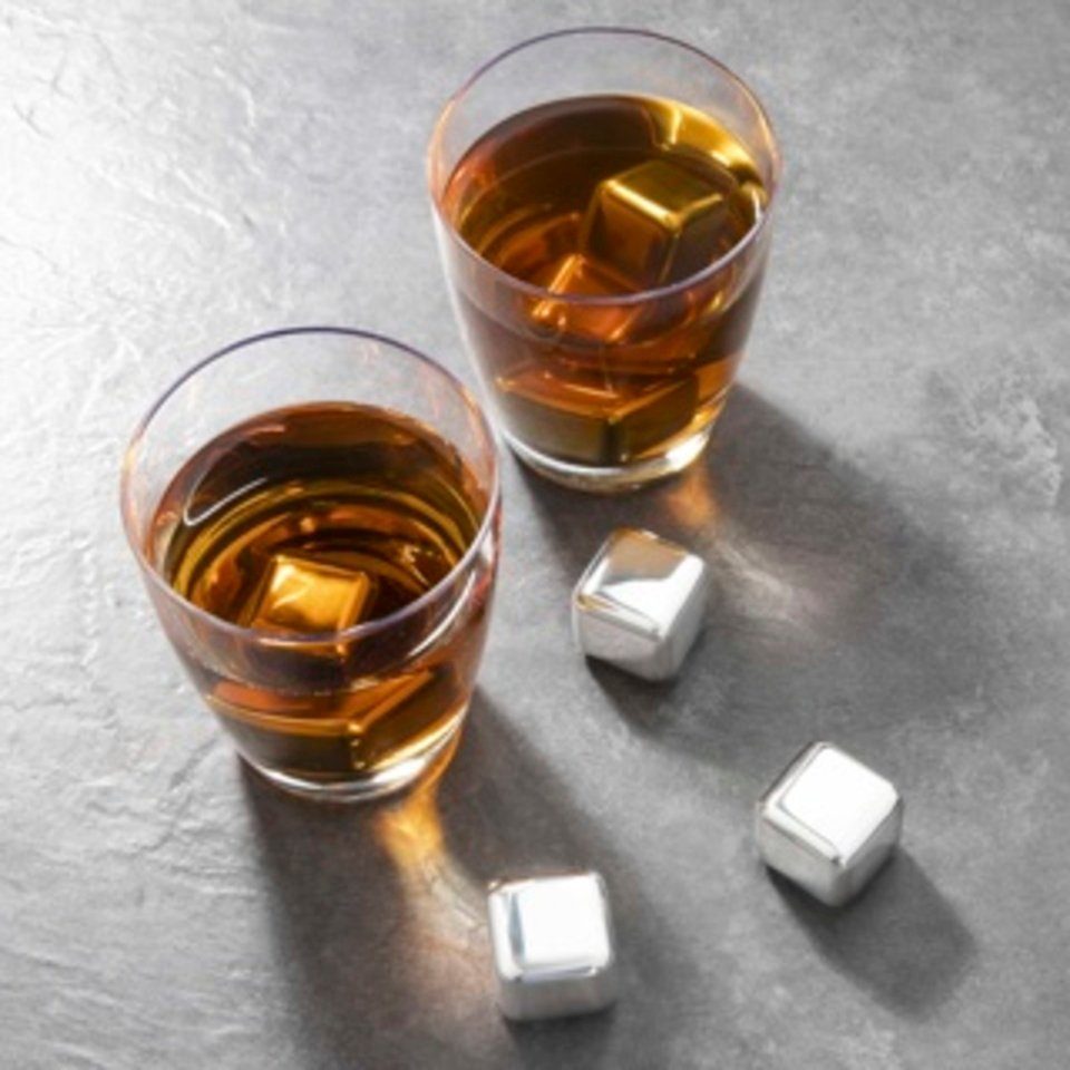 Haushalt International Eiswürfel-Steine Edelstahl- Eiswürfel-Set, 7-tlg. 2,7 x 2,7 x 2,7cm