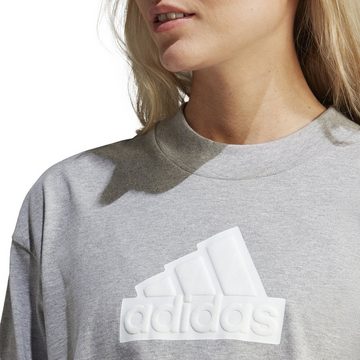 adidas Sportswear Kurzarmshirt Boyfriend-Fit BOS Oversize Damen Trainingsshirt grau