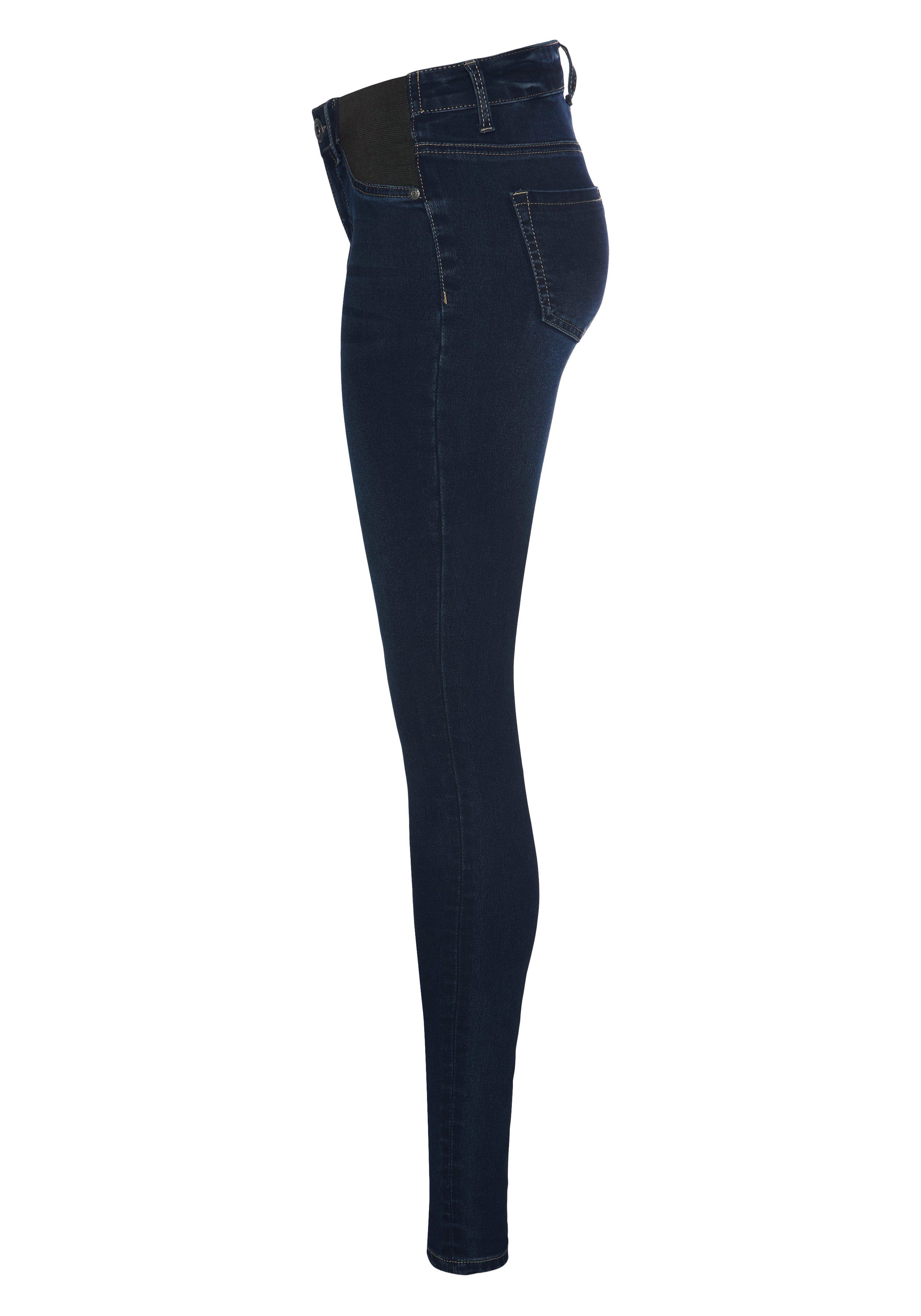 Arizona Skinny-fit-Jeans Ultra Stretch skinny-fit, mit Used-Look-Crinkles, niedrige Leibhöhe