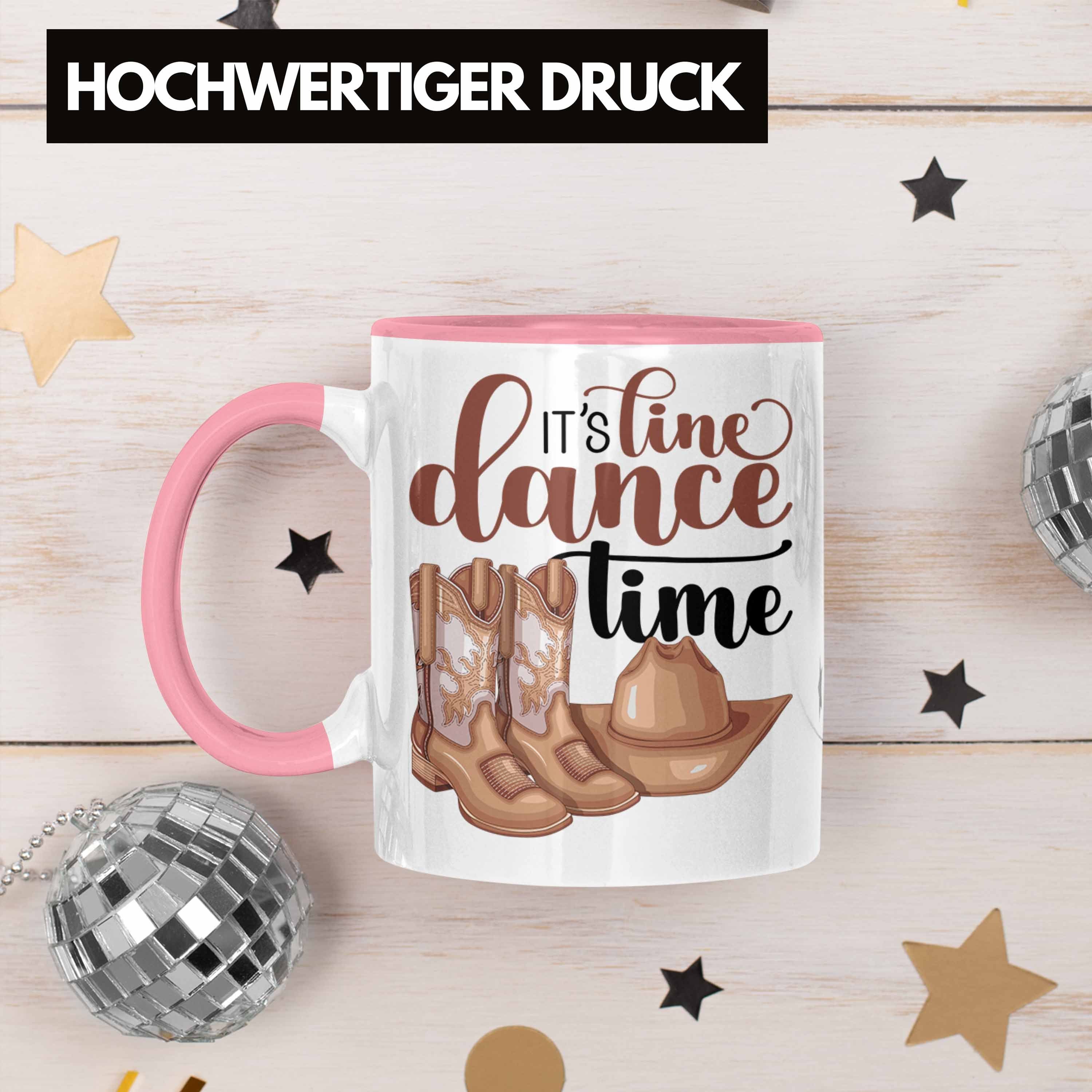 It's Tasse Linedance Trendation Tasse Rosa Linedancerin Frauen Linceda Geschenkidee Geschenk