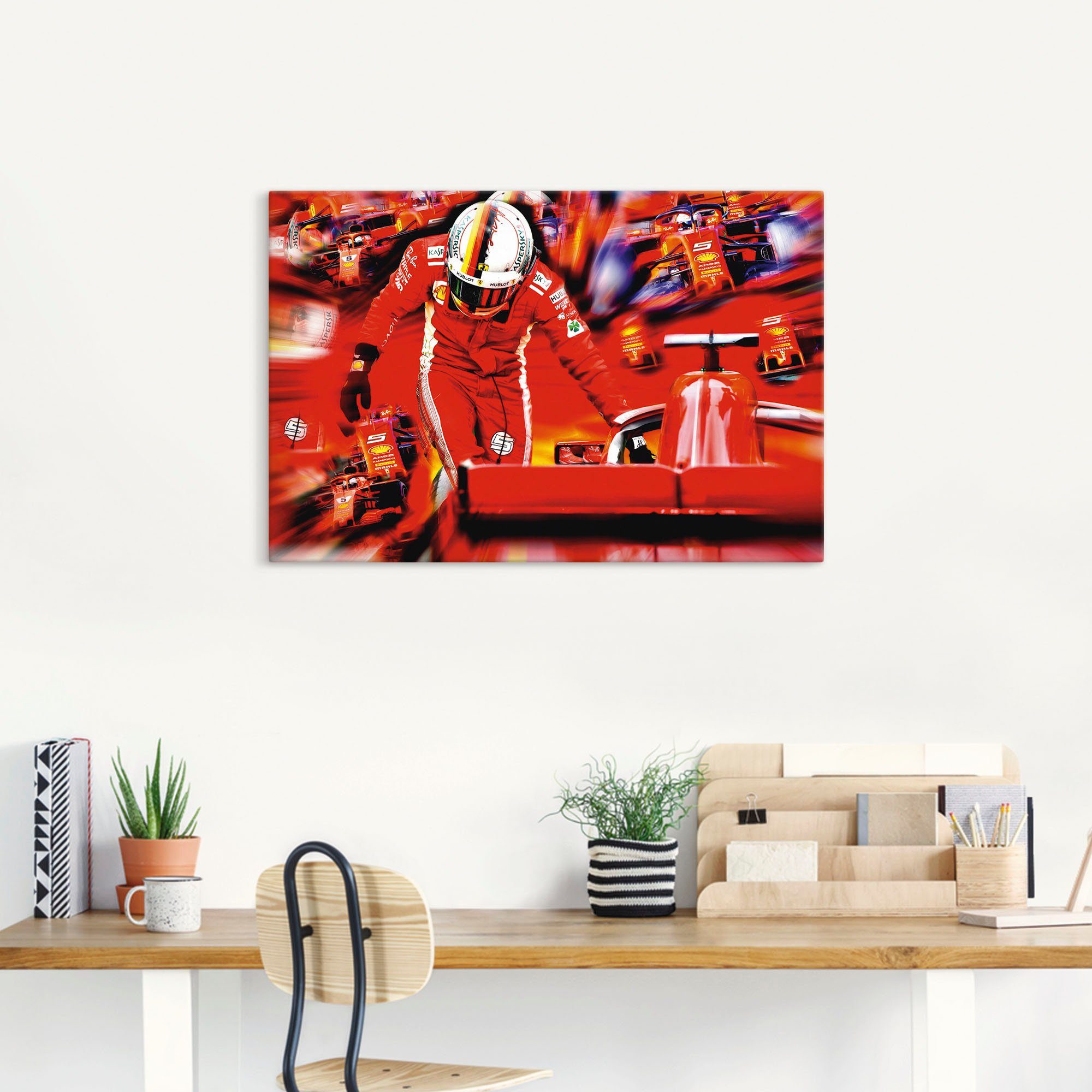 Artland Wandbild Sebastian Vettel die italienischen Jahre, Bilder von  Berufen (1 St), als Alubild, Leinwandbild, Wandaufkleber oder Poster in  versch. Größen
