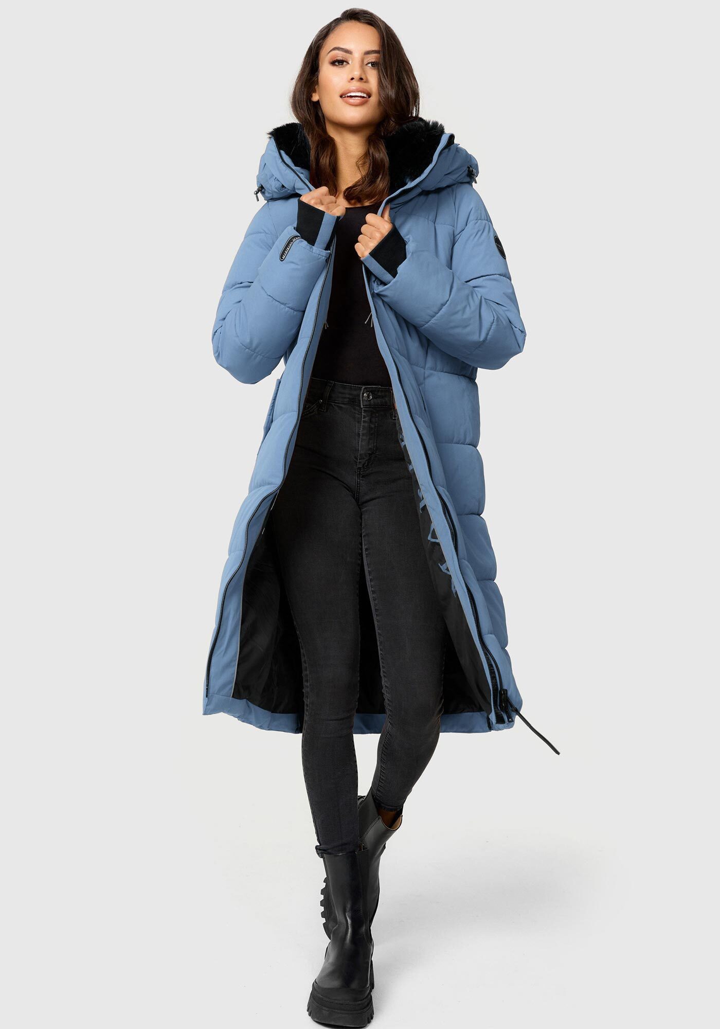 Marikoo Steppjacke Zuraraa XVI langer Winter Mantel gesteppt günstig online kaufen