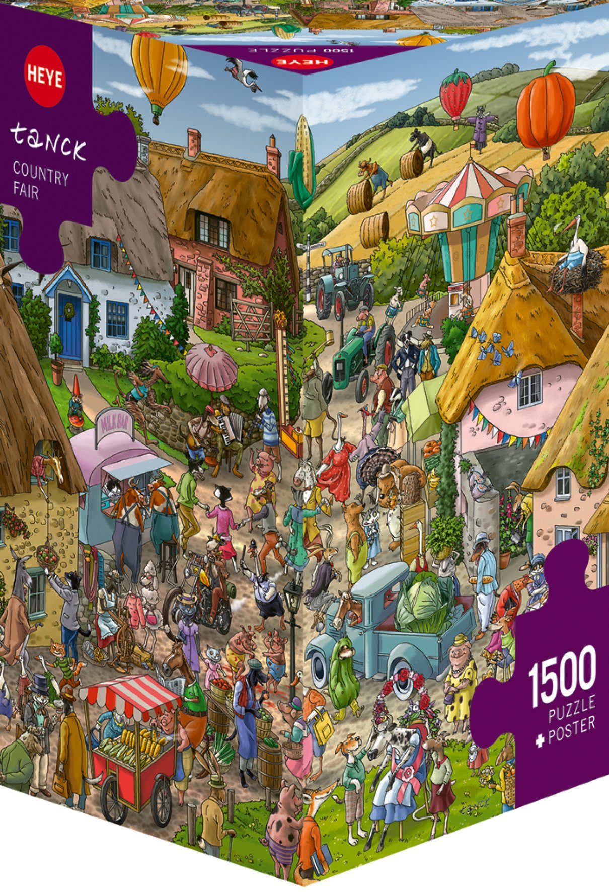 Puzzleteile, Country 1500 in Tanck, Made HEYE Europe Puzzle Fair,