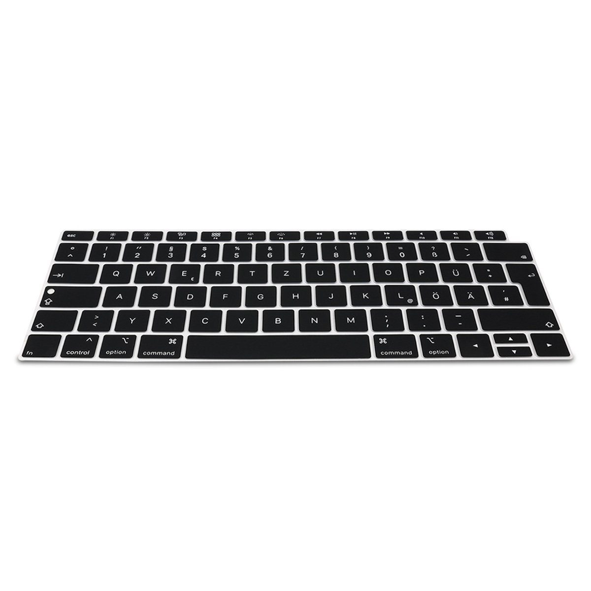 kwmobile Aufbewahrungstasche Silikon Tastaturschutz für Apple MacBook Air  13" Retina (ab Ende 2018), QWERTZ Keyboard Cover Abdeckung - Schwarz  Transparent