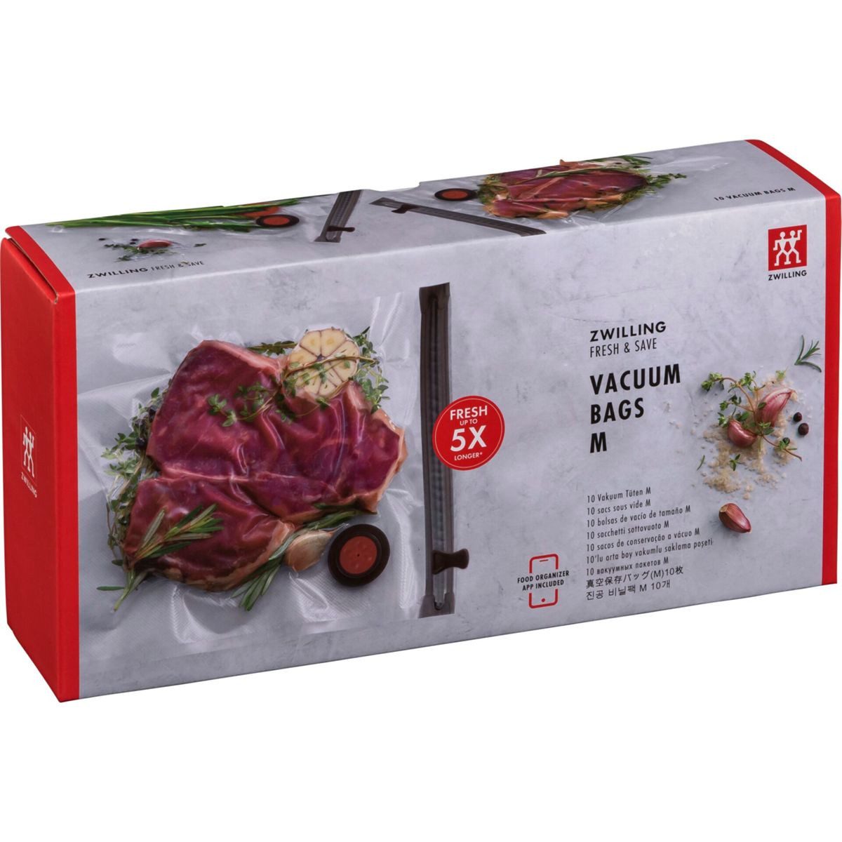 Zwilling Vakuumier-Folienrollen Fresh&Save Vakuum Beutelset M 10 tlg.