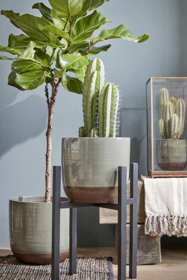 Mica Decorations Blumenständer Mica Ascot XL Pflanzenständer Ascot XL schwa günstig online kaufen