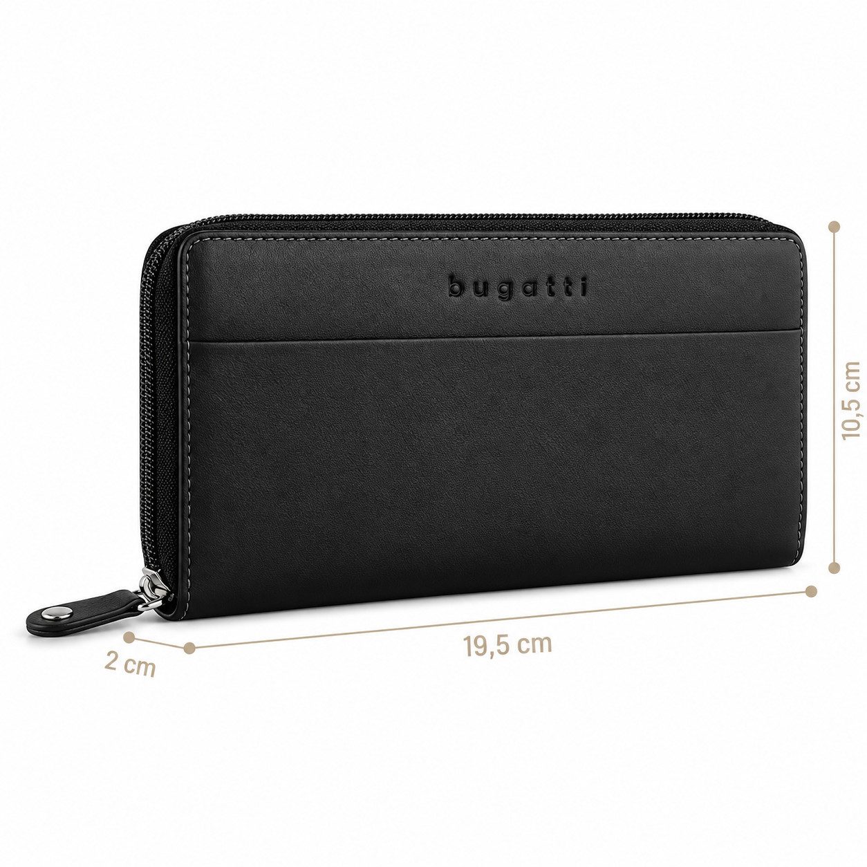 bugatti Geldbörse Damen Portemonnaie Passion Echtleder RFID Schutz Langbörse Schwarz – Bild 2 von 5