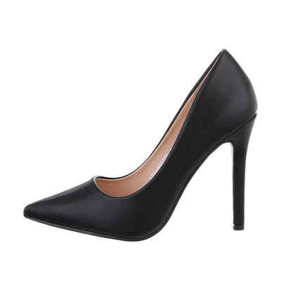 Ital-Design Damen Abendschuhe Elegant High-Heel-Pumps Pfennig-/Stilettoabsatz High Heel Pumps in Schwarz