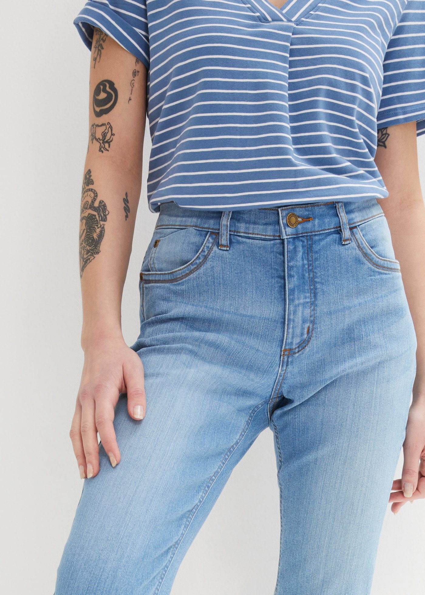 bonprix Caprijeans Slim Fit Passform, erhältlich in mehreren Größen, mit Stretch-Anteil