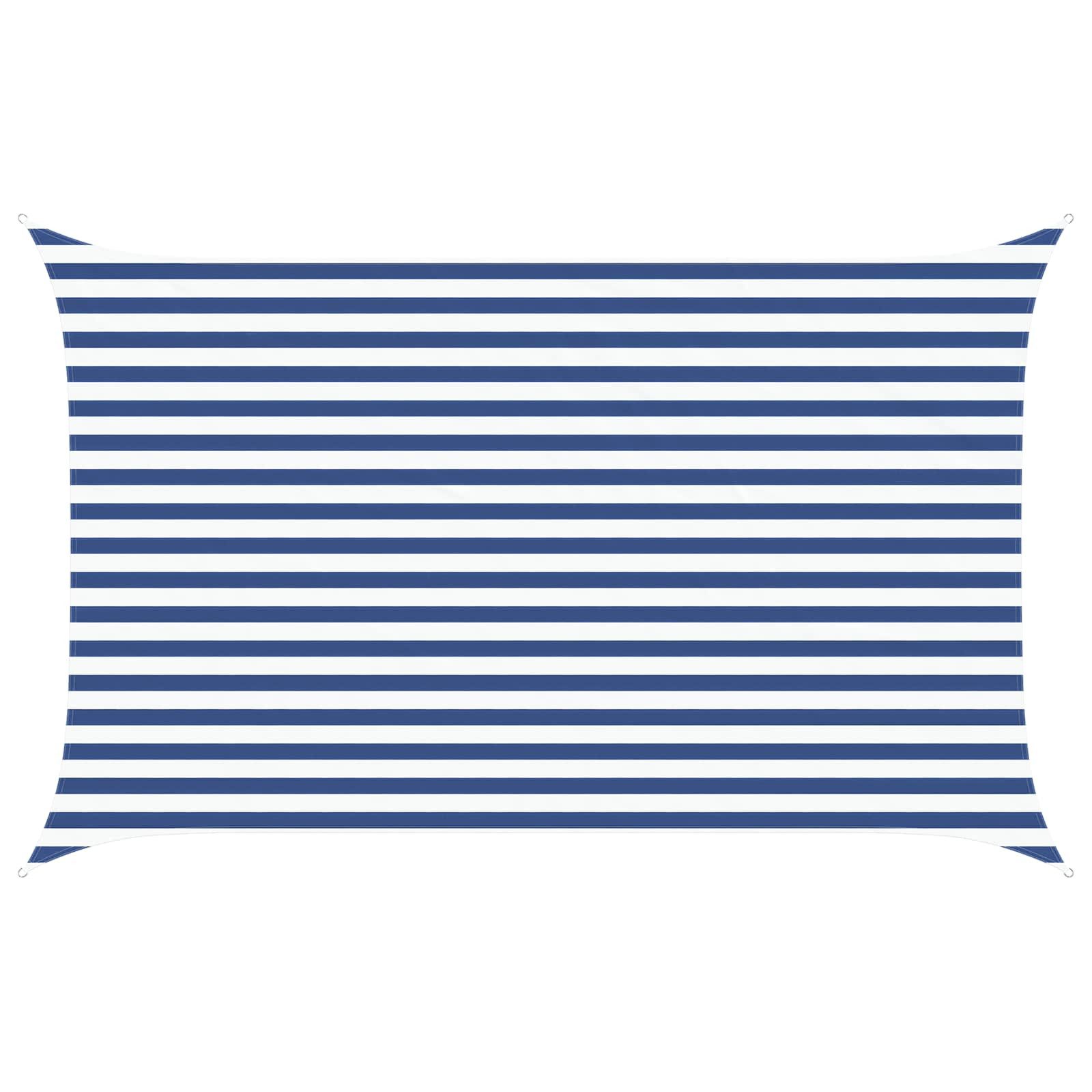 vidaXL Sonnensegel Sonnensegel Blau und Weiß 4 x 2,5 m 100 % Polyester Oxford, (1-tlg)