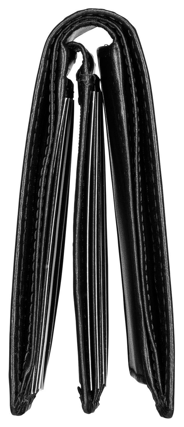Red Baron Geldbörse Geldbeutel Leder Braun RB-WT-006-03, Kreditkartenfächer, Netzfach, Münzfach mit Druckknopf