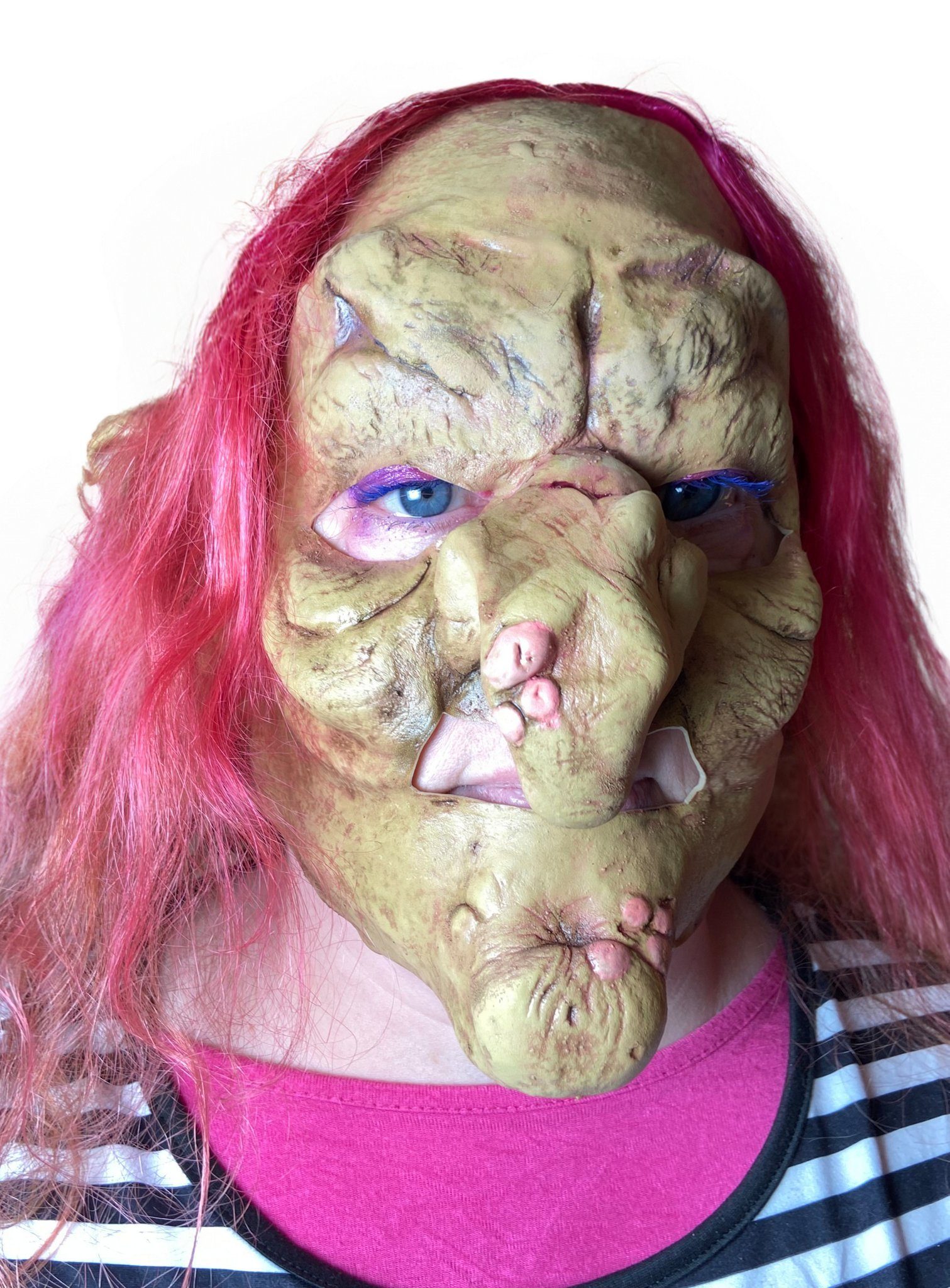 Wizardo Verkleidungsmaske Schrumpelhexe Maske - Halloween Fasching Kostüm, günstig online kaufen