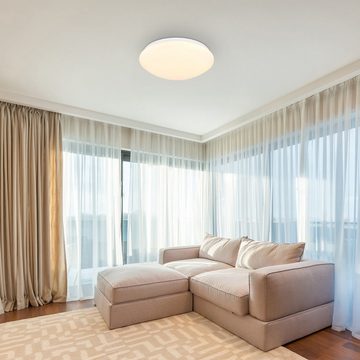 Globo Deckenleuchte Deckenleuchte Wohnzimmer Rund LED Deckenlampe Flur 38 cm Flurlampe
