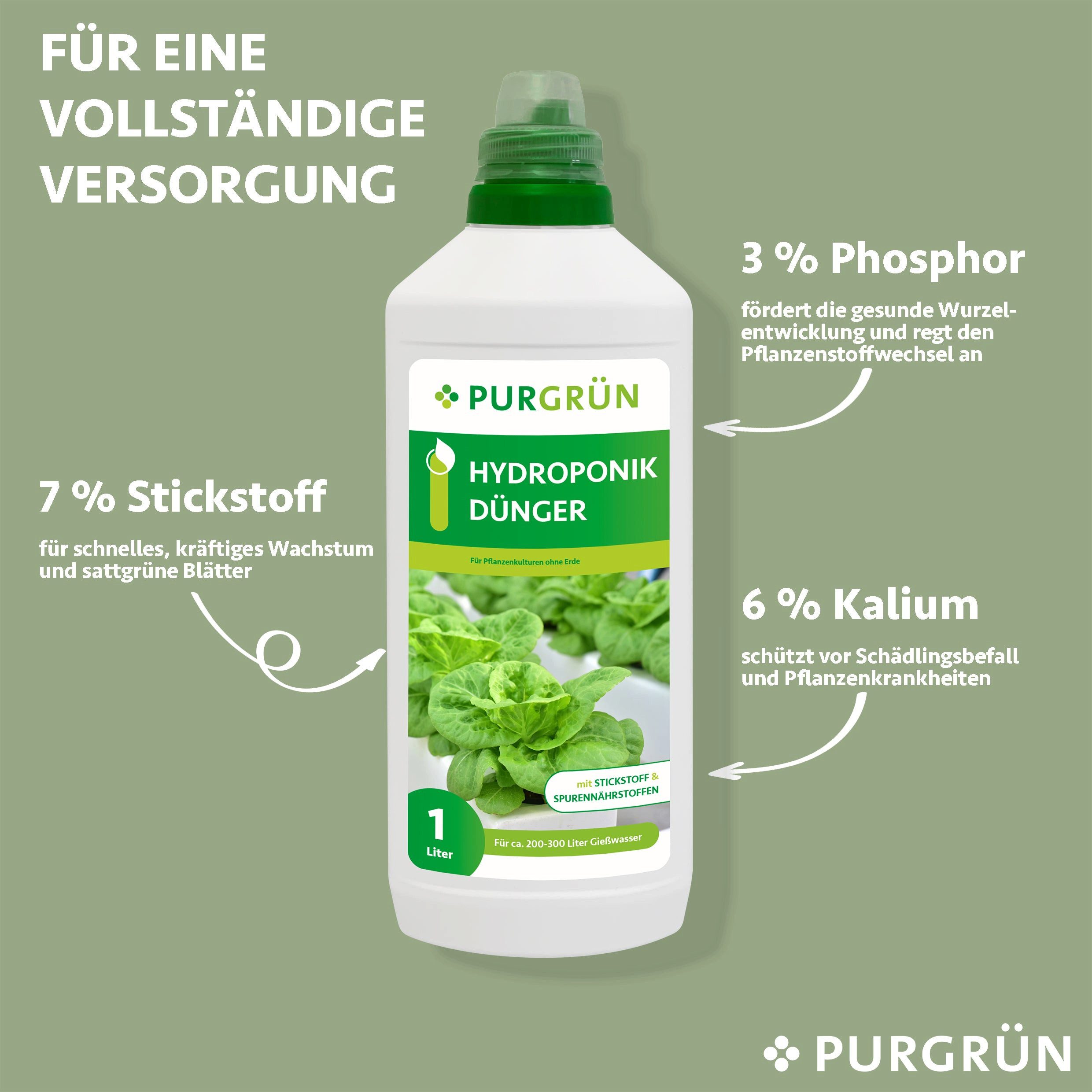 Purgrün Pflanzendünger Purgrün Hydroponik Dünger, NPK günstig online kaufen