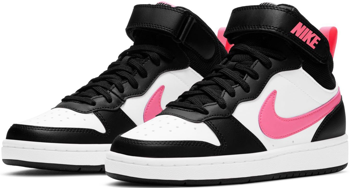 Nike Sportswear COURT BOROUGH MID 2 (GS) Sneaker Design auf den Spuren des Air Force 1 schwarz