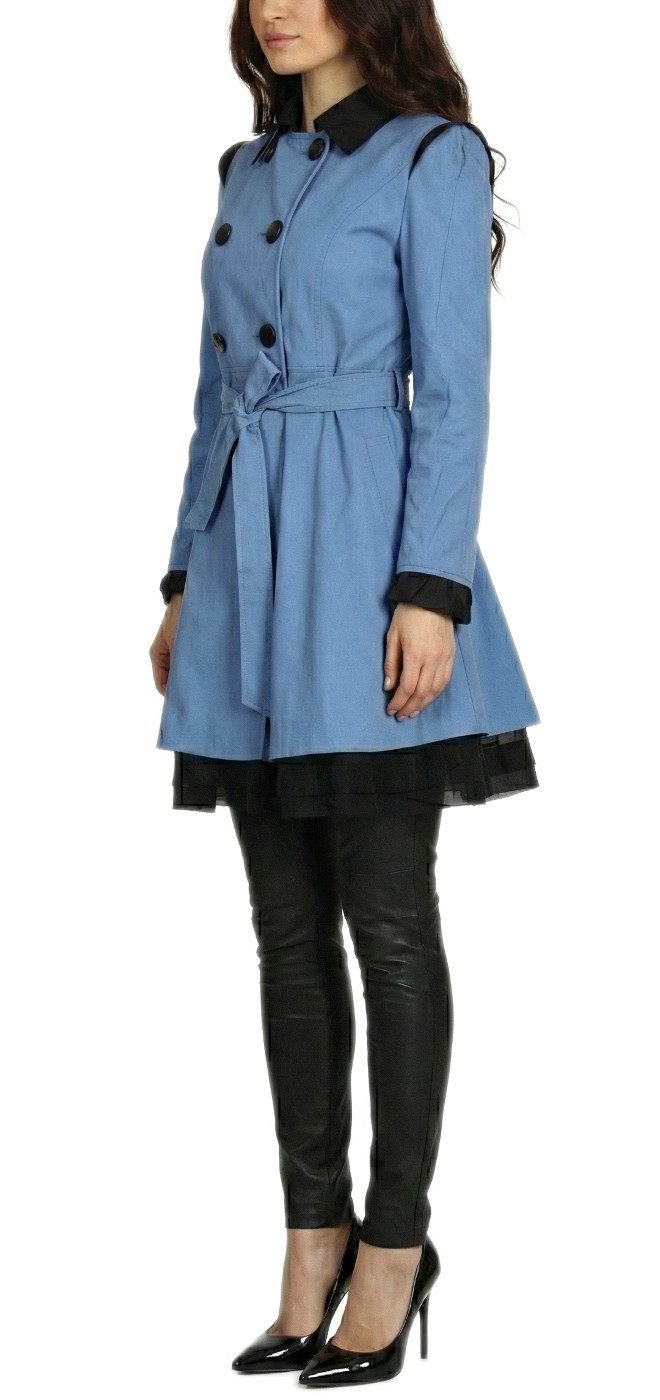dy_mode Trenchcoat Damen Trenchcoat Übergangsjacke Mantel Figurbetonte Kurz günstig online kaufen